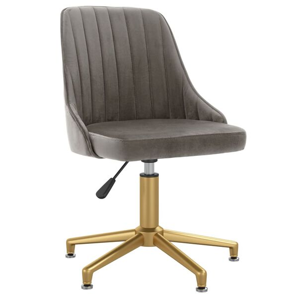 vidaXL Въртящи се трапезни столове, 2 бр, светлосиви, кадифе