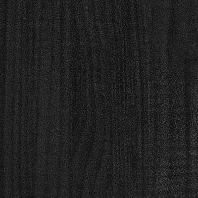 vidaXL Градински сандъци, 2 бр, черни, 70x70x70 см, бор масив