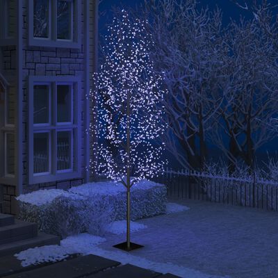 vidaXL Коледно дърво, 1200 LED сини, разцъфнала череша, 400 см