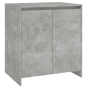 vidaXL Сайдборд, бетонно сив, 70x41x75 см, инженерно дърво