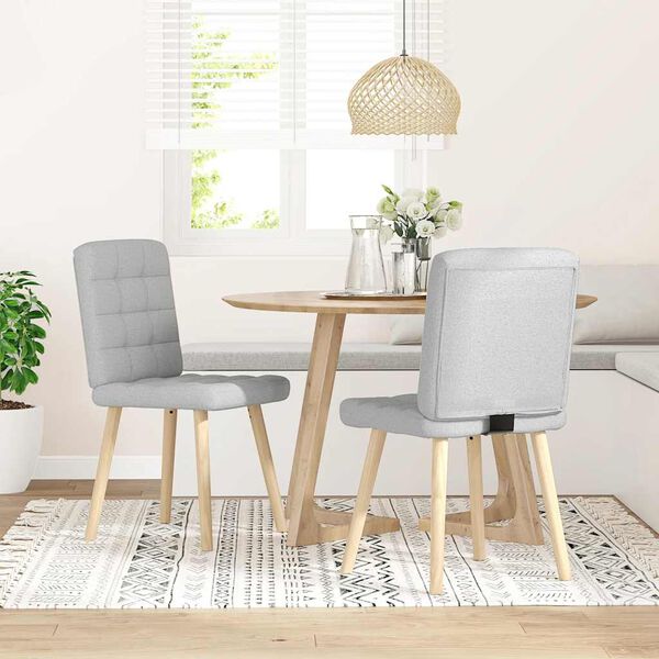 vidaXL Трапезни столове 2 бр Cloud сив плат