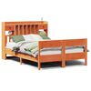 vidaXL Легло с етажерка за книги, без матрак, 120x200 см, бор масив