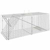 vidaXL Капан за животни 64,5x25x26,5 см, поцинковано желязо