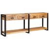 vidaXL Конзолни маси 2 бр. Кафяво 200 x 33 x 75 см