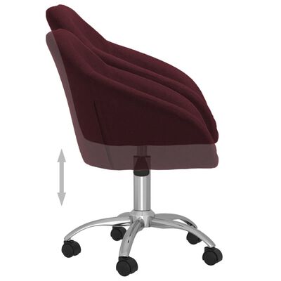 vidaXL Въртящ се офис стол, лилав, текстил