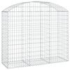 vidaXL Дъговидна габионна кошница 150x50x120/140 см поцинковано желязо
