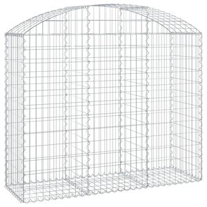 vidaXL Дъговидна габионна кошница 150x50x120/140 см поцинковано желязо