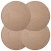 vidaXL Поставки от юта 4 pcs Натурално &Oslash; 30 cm 100% Юта Тоса
