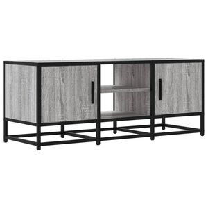 vidaXL ТB шкаф, сив сонома, 100x35x41 см, инженерно дърво и метал