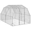 vidaXL Кокошарник 2,5x4x2,25 м, поцинкована стомана