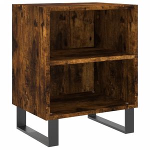 vidaXL Нощно шкафче, опушен дъб, 40x30x50 см, инженерно дърво
