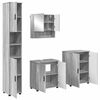 vidaXL Комплект мебели за баня Монтиране на стена 4 pcs Сив Сонома