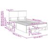 vidaXL Рамка за легло с таблото Димян дъб 120 x 190 cm Инженерно дърво