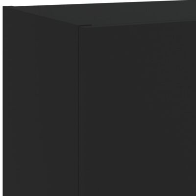 vidaXL ТВ шкафове с LED осветление 2 бр черни 40,5x30x90 см