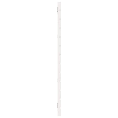 vidaXL Стенна табла за спалня, бяла, 206x3x91,5 см, борово дърво масив