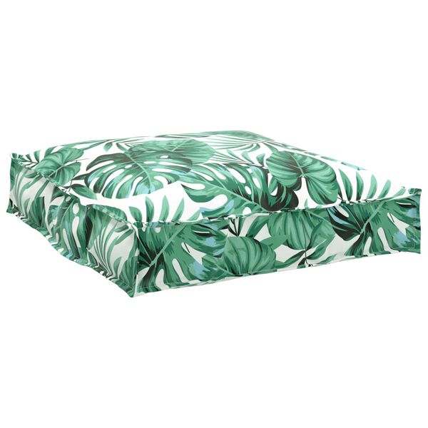 vidaXL Възглавница Мотив с листа 70 x 70 x 12 cm Оксфордска тъкан