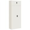 vidaXL Шкаф за папки бял 90x40x220 см стомана