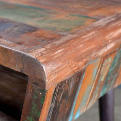 vidaXL Регенерирано дървено бюро с железни крака