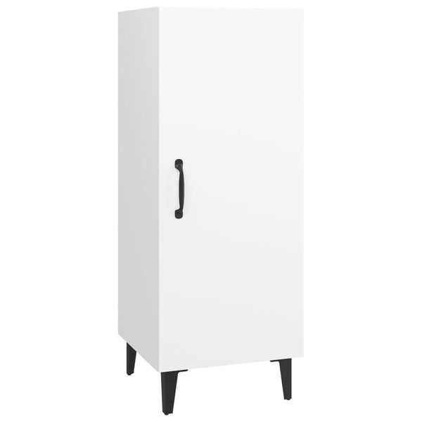 vidaXL Сайдборд, бял, 34,5x34x90 см, инженерно дърво