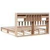 vidaXL Легло с етажерка за книги, без матрак, 180x200 см, бор масив