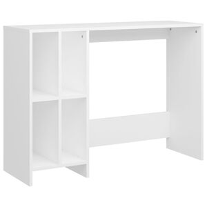vidaXL Бюро за лаптоп, бяло, 102,5x35x75 см, инженерно дърво