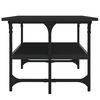 vidaXL Кафе маса, черна, 100x50x40 см, инженерно дърво