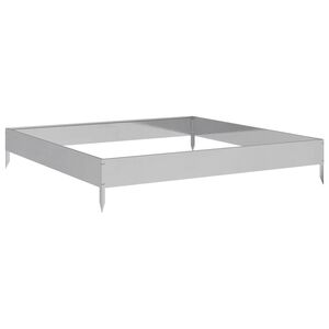 vidaXL Градинска повдигната леха 100x100x18,5 см поцинкована стомана