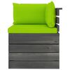 vidaXL Градински лаундж комплект палети възглавници 5 части бор масив