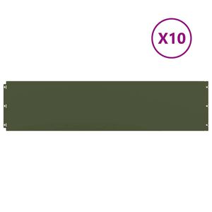 vidaXL Ограда за трева 10 бр. 25 x 103 cm Студено валцована стомана