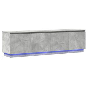 vidaXL ТВ шкаф Циментено сиво 180 x 38 x 49 см Инженерно дърво