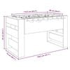 vidaXL Маса за фуутбол Черен Дъб 146,5 x 74 x 85 см Инженерно дърво