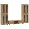 vidaXL Комплект ТВ шкаф FLORIN 3 pcs Дъб Инженерно дърво