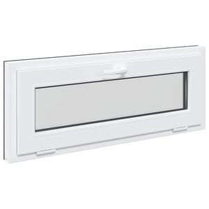 vidaXL Прозорец за мазе RISOR 100 x 40 cm PVC и стъкло Антрацит