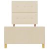vidaXL Рамка за легло с таблото Крем 90 x 200 cm текстил