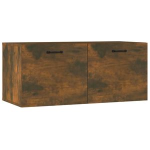 vidaXL Стенен шкаф, опушен дъб, 80x35x36,5 см, инженерно дърво