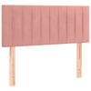 vidaXL Боксспринг легло с матрак и LED, розово, 120x200 см, кадифе