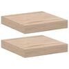 vidaXL Рафтове за стена 2 бр 23x23,5x4 см инженерна дървесина