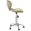 vidaXL Въртящи се трапезни столове, 2 бр, кремави, изкуствена кожа