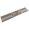vidaXL Кухненско килимче, миещо, Cooking, сиво, 60x300 см, кадифе