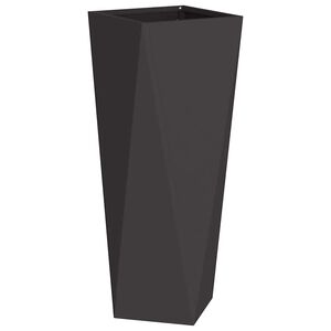 vidaXL Кашпа Черно 30 x 30 x 75 см Стомана
