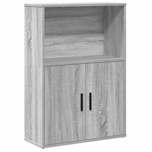 vidaXL Библиотека, сив сонома, 60x24x85 см, инженерно дърво