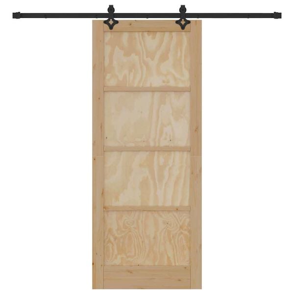 vidaXL Преплъзваща се врата ORKDAL Кафяво 86 x 211 см