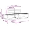 vidaXL Комплект дивани за открито 2 pcs Естествен 182,5 x 63 x 73 см