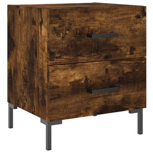 vidaXL Нощно шкафче, опушен дъб, 40x35x47,5 см, инженерно дърво