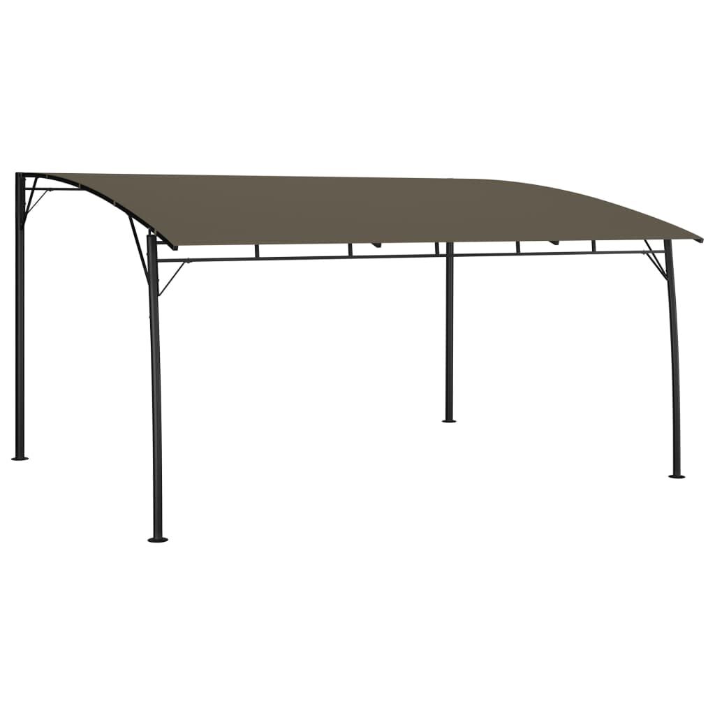 vidaXL Градинска тента сенник, 4x3x2,55 м, таупе