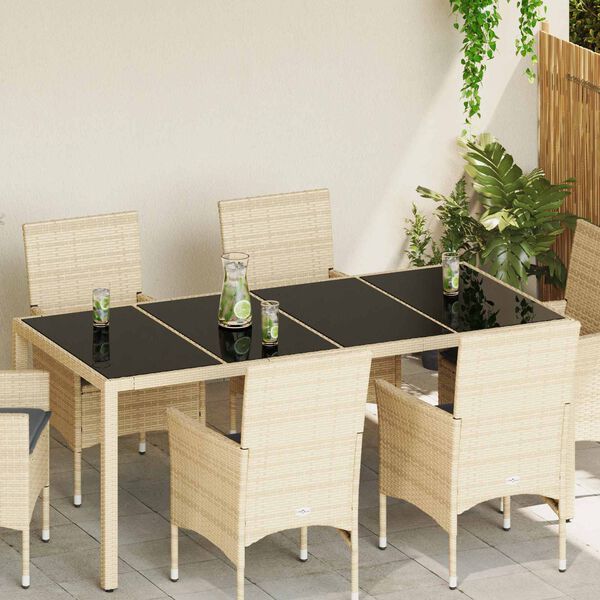 vidaXL Топ за маса 4 pcs Черно закалено стъкло