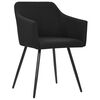 323099 vidaXL Dining Chairs 2 pcs Black Fabric