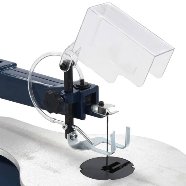 vidaXL Електрически контурен трион с крачен педал и LED лампа, 125 W