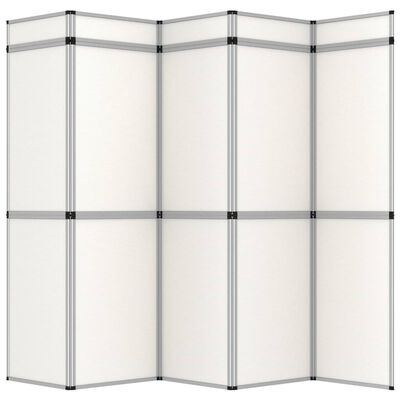 vidaXL Сгъваема експо стена, 15 панела, 302x200 см, бяла