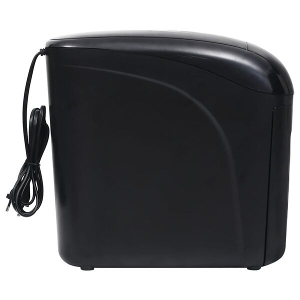 vidaXL Шредер за хартия, 10 листа, микро рязане, черен